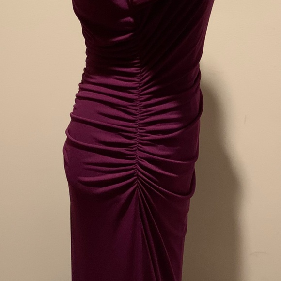 Shelly Segal Purple Ruched Gown - Picture 3 of 8